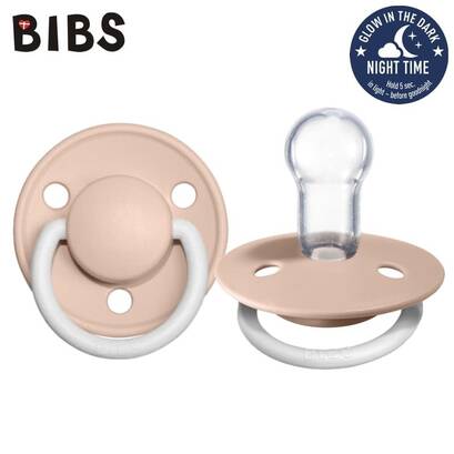 Smoczek uspokajający silikonowy BIBS DE LUX BLUSH NIGHT