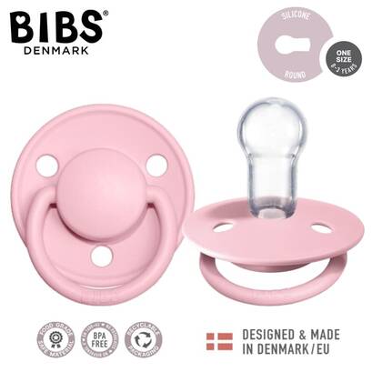 Smoczek uspokajający silikonowy BIBS DE LUX BABY PINK