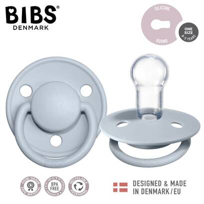 Smoczek uspokajający silikonowy BIBS DE LUX BABY BLUE